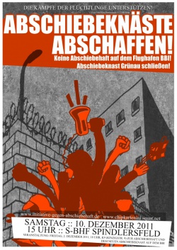 Demonstration zum Abschiebeknast Berlin-Grünau 10.12.2011