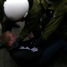 Polizeigewalt gegen einen Demonstranten